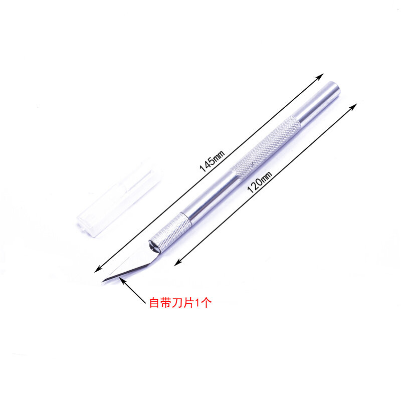 A Set Utility Carving Knife 5 Steel Blades and An Aluminum Alloy School Office Paper Cutting and Letter Opening Knife