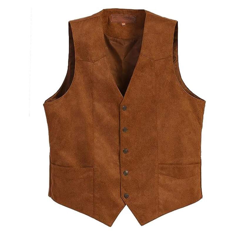 Retro Waistcoat for Men  Slim Single Breasted Suit Vest  Vintage Fashion  Wedding Business  Sleeveless  Classic Colors