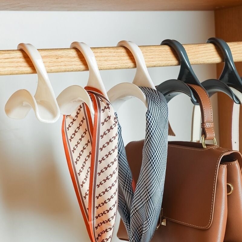 Tasche Haken Handtasche Bogen Haken Krawatte Schal Schnalle Home Garderobe Lagerung Mehrzweck Haken wieder verwendbare Garderobe Lagerung Organisation Tool