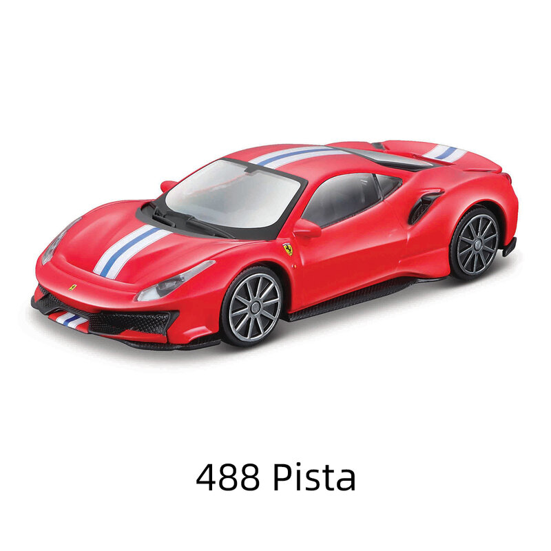 Bburago-Diecast Alloy Model Car, Simulação estática, Ferrari 488 F40 599 250 458 F12 Portofino 812 Roma SP1 SF90 F8 246 Enzo, 1:43