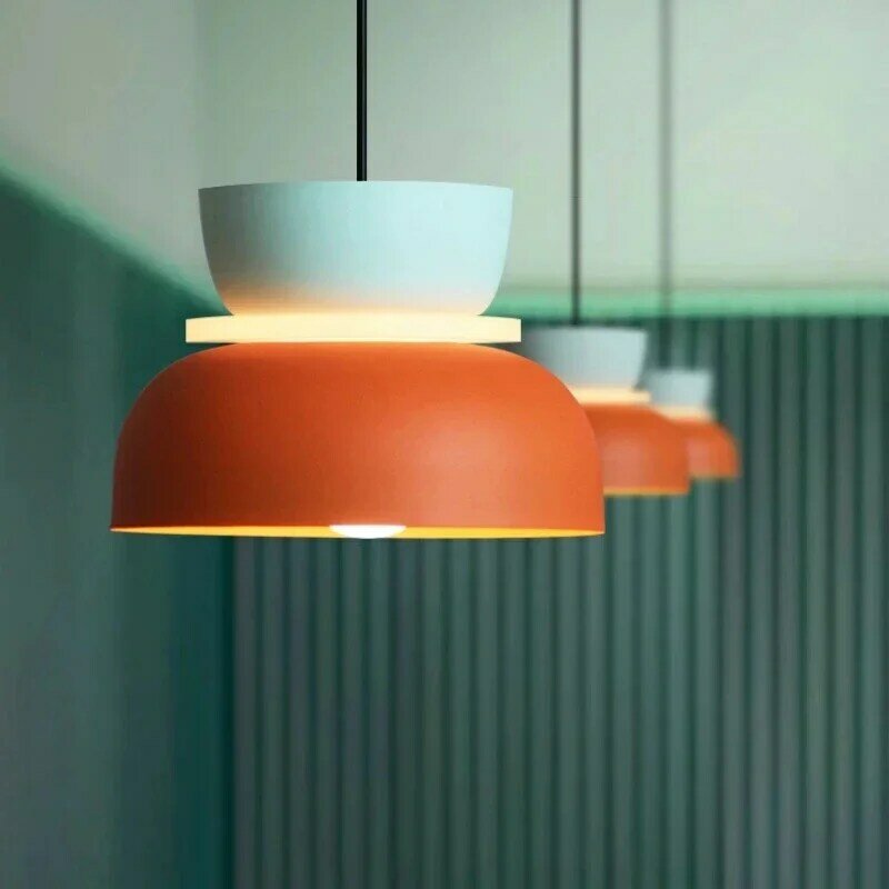 Lampe Led suspendue au design nordique moderne, luminaire décoratif d'intérieur, idéal pour un salon, une chambre à coucher, un bureau, un Bar ou une salle à manger, style Macaron