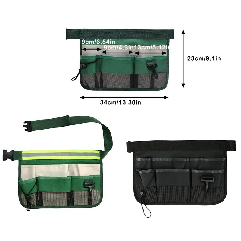 Oxford Cloth Tool Waist Bag Multi-pocket Tape Storage Bags Pouch Green