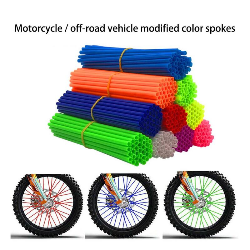 36/72PCS accessori per la modifica del motociclo fuoristrada raggi per pneumatici decorazione per lo sporco coperture per raggi forniture per moto coperture per raggi