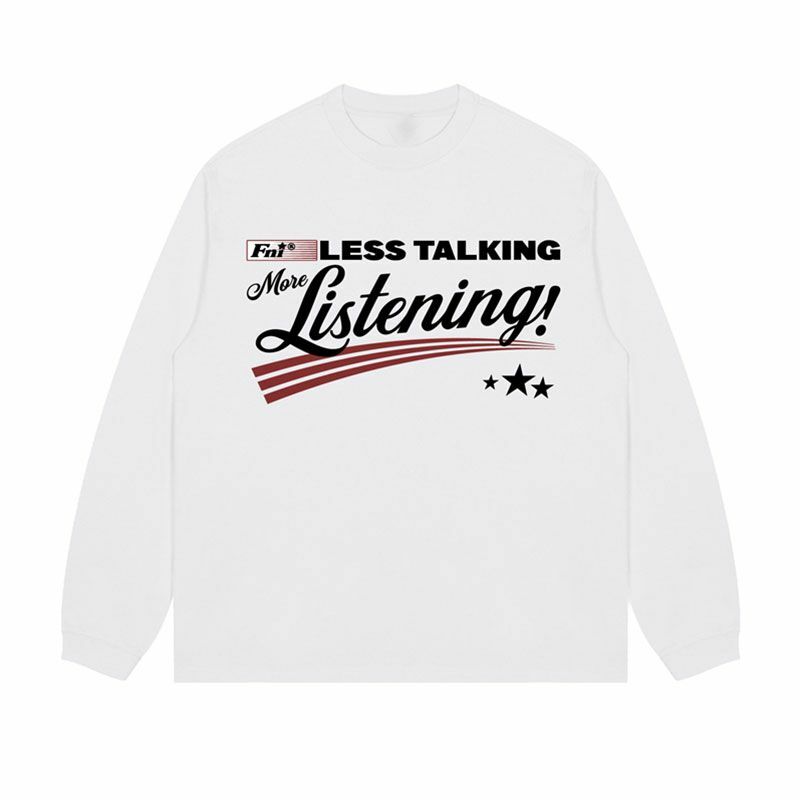 Podstawowy zaawansowany projekt nadruk w litery amerykański Retro bawełniany z długim rękawem t-shirt z okrągłym dekoltem koszula jesienna odzież damska