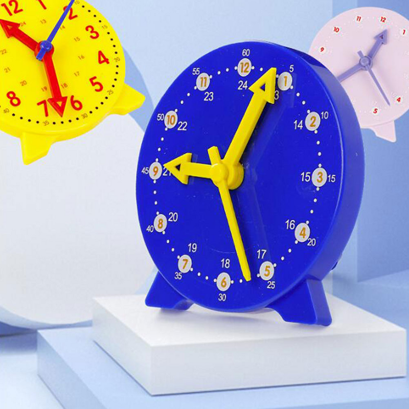 Modelo de reloj de 3 piezas para niños, material didáctico de 10cm para aprender a leer, material escolar