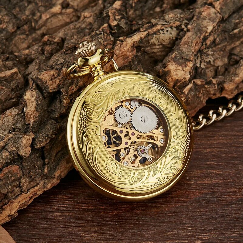 Reloj de bolsillo mecánico para hombre, cronógrafo Vintage plateado con esfera de números romanos azules y cadena Fob
