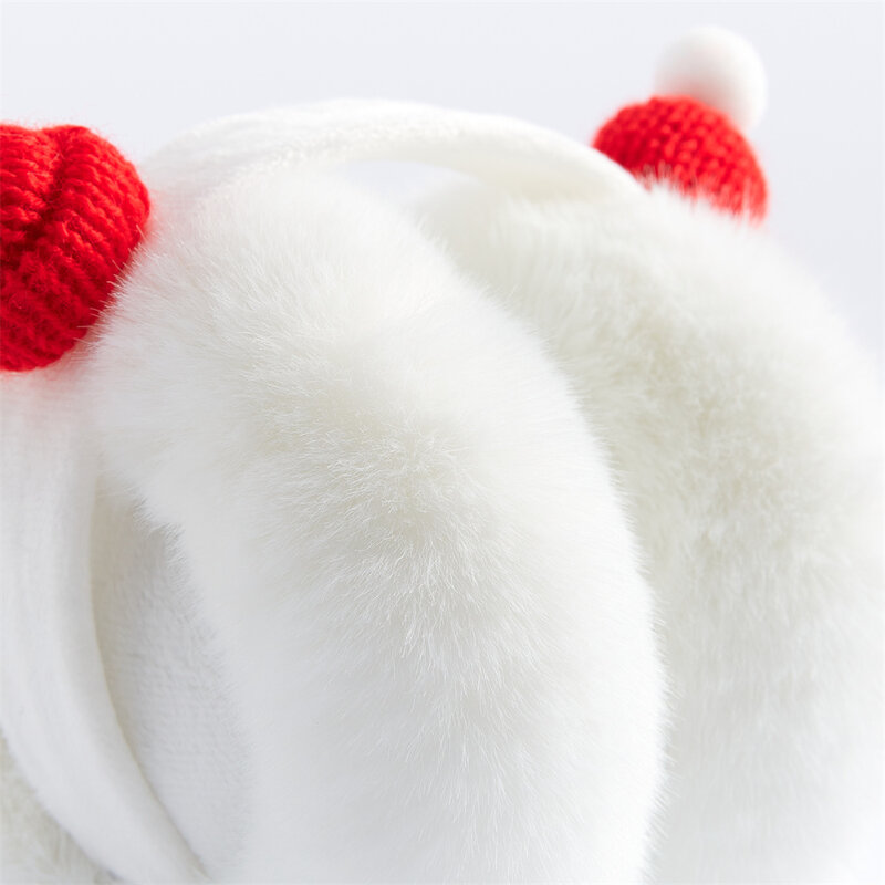 Innovative Christmas Hat Earmuffs Trendy Cute Warm Comfortable Plush Collapsible Ear Warmers for Woman Man New Year's Gift