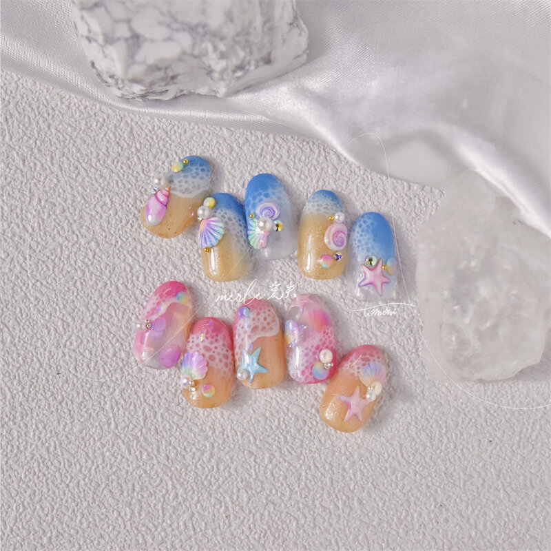 Nail Stickers Charming Unique Ease Of Use Waterproof Beautiful Anti-scratch Ocean Style Nail Decal Innovative Lasting