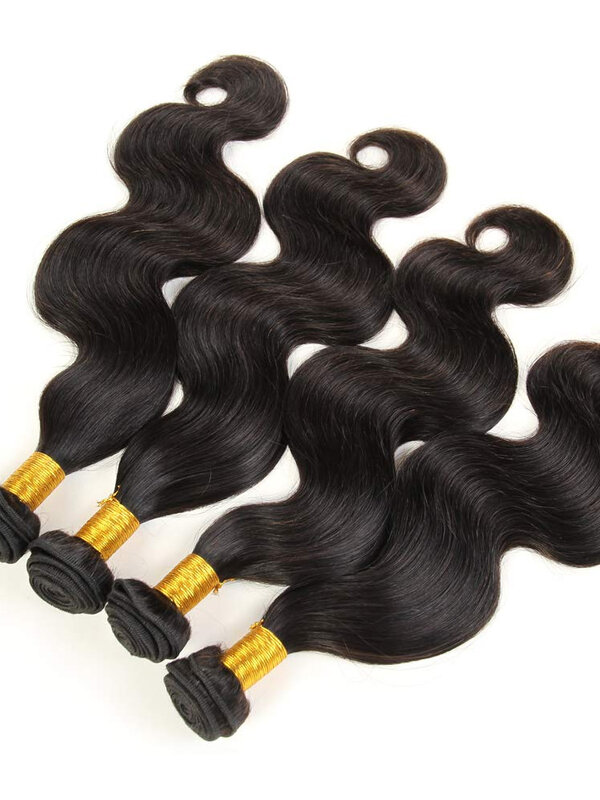 Brazilian Hair Weave Body Wave Bundles Human Hair Extensions Virgin Hair 30 Inch Raw Hair Natural Black 1 3 4 Bundles Deal