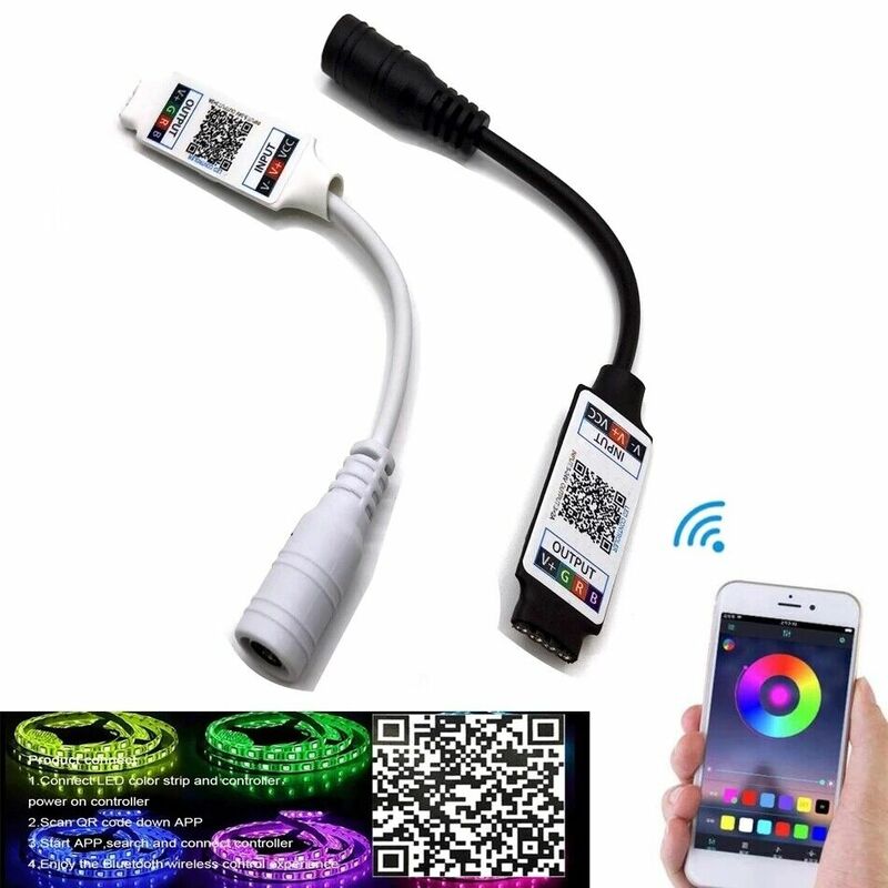 DC5-24V USB/DC Mini Bluetooth-совместимый приложение для управления смартфоном ler Беспроводное управление для 5050 3528 RGB светодиодная лента