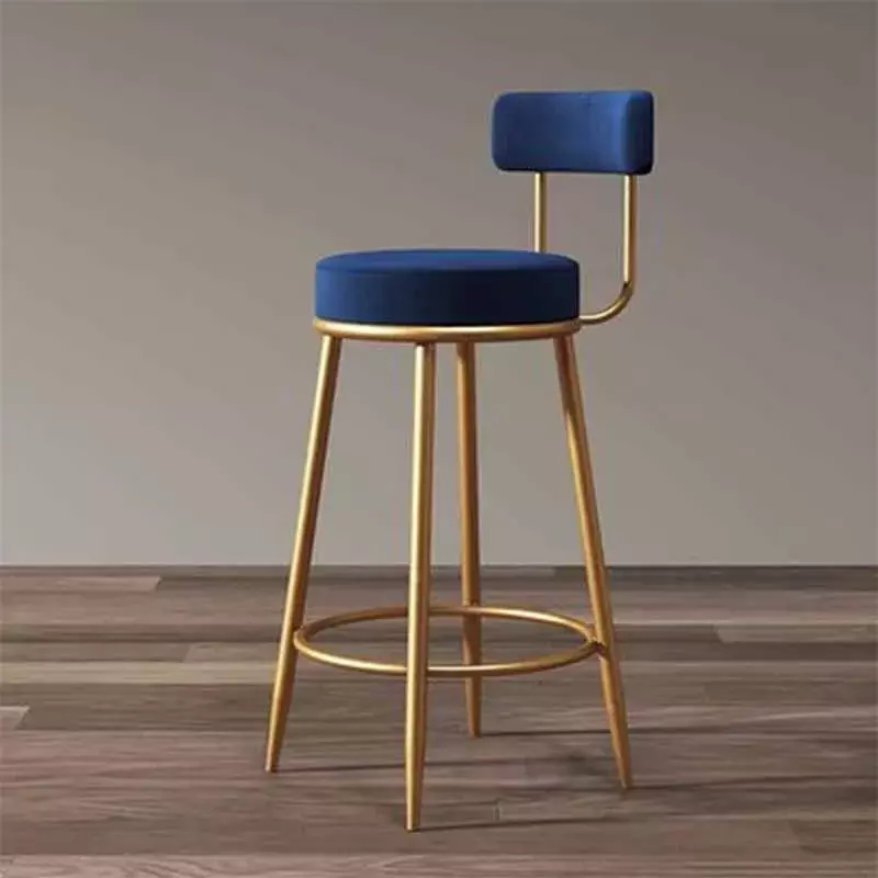 Золотая металлическая барная стойка, кухонные роскошные дизайнерские стулья со спинкой для спальни, барного стула, компьютерная подставка, домашняя мебель