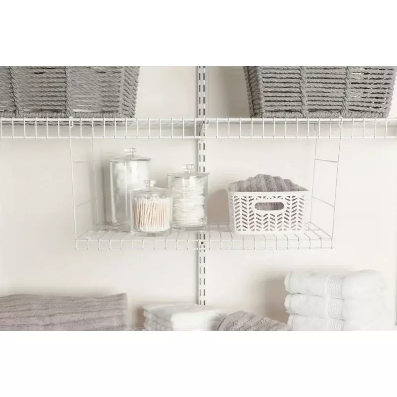 Rubbermaid-estante de alambre colgante para armario, color blanco, 24 pulgadas Para uso en armarios, salas de lavandería y dormitorios
