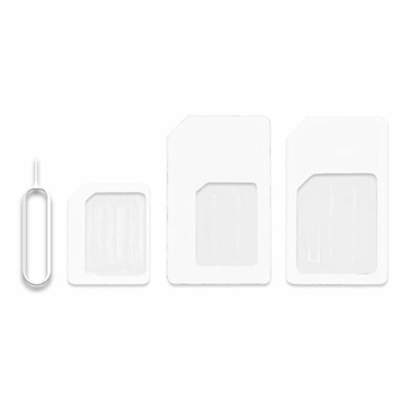 나노 카드 어댑터용 4 in 1 변환기 키트 모든 모바일용 마이크로/표준
