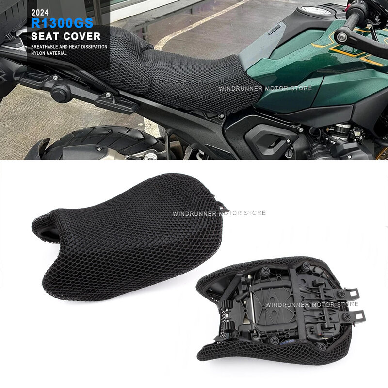 Funda de asiento de flujo de aire 3D para motocicleta, cojín de tela antideslizante para BMW R1300GS R 1300 GS 2024