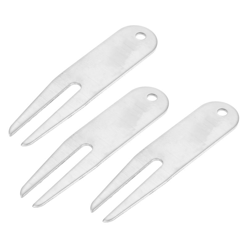 3pcs Golfs Stainless Steel Training Tools Outdoor Golfs Forks Golfs Divot Tools