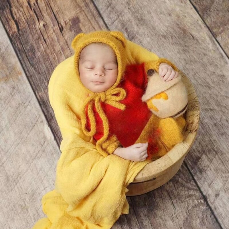 Piękny projekt rekwizyty fotograficzne dla noworodków zdjęcie dziecka rekwizyty moherowa czapka i kombinezon rekwizyty chłopców dziewcząt fotografia rekwizyty