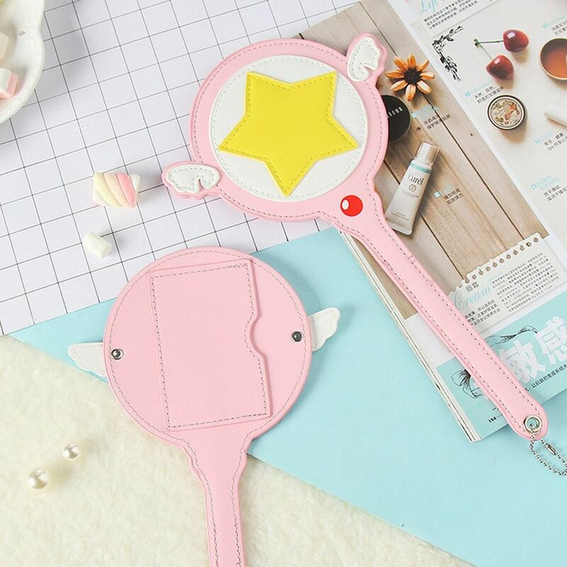 Anime Star Magic Wand Card Bag with Wings, Cosplay Card, Bus, Subway Cover Holder, Prop, Mobile, Girl Gift, Cute Pendant, Cute Anime