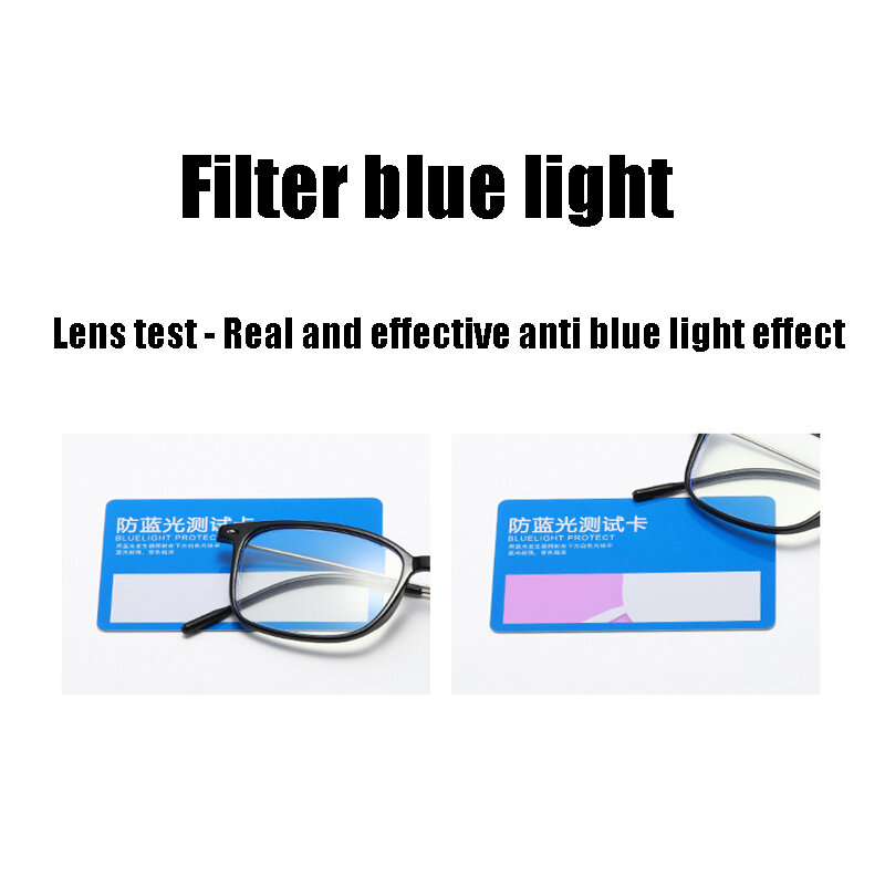 Lunettes anti-lumière bleue haute définition, lunettes d'ordinateur de bureau, lunettes à monture métallique classique, lunettes bloquant les rayons bleus, mode