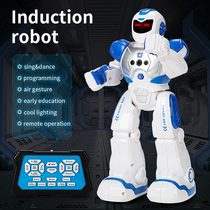 Robot Électrique Intelligent d'ApprentiCumbria Précoce, avec Capteur Infrarouge, Télécommande, Jouets d'Accompagnement, Cadeau pour Enfant