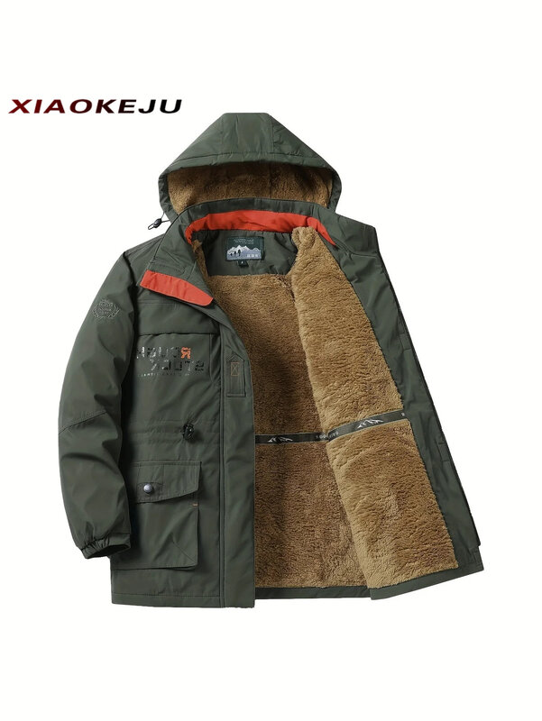 Men's Winter Mountaineering Sports Coat, tamanho grande Windbreaker, roupas masculinas, frete grátis