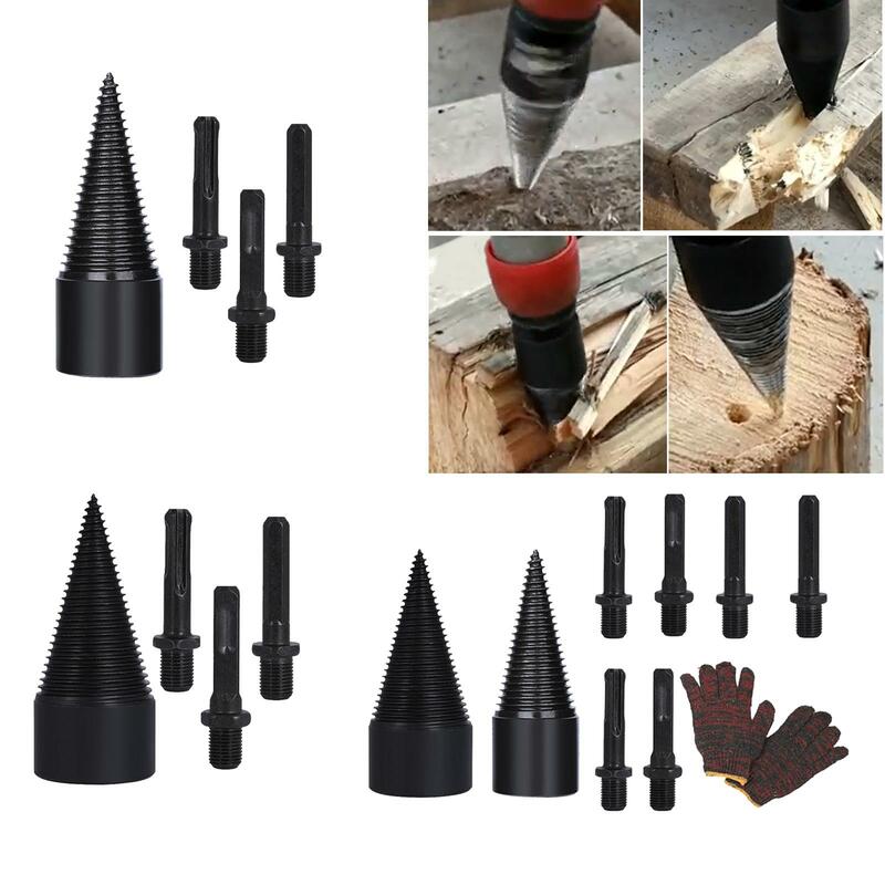 High Speed Twist Firewood Drill Bit Strong Easy to Use Save Labors Sturdy Heavy Duty Woodworking Chopping Tool Steel for Camping