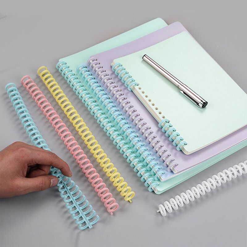 Hebilla de encuadernación de cuaderno, tira de encuadernación de Clip, círculos de libro de 30 agujeros, A4, A5, B5, anillo de hoja suelta de plástico, 12mm