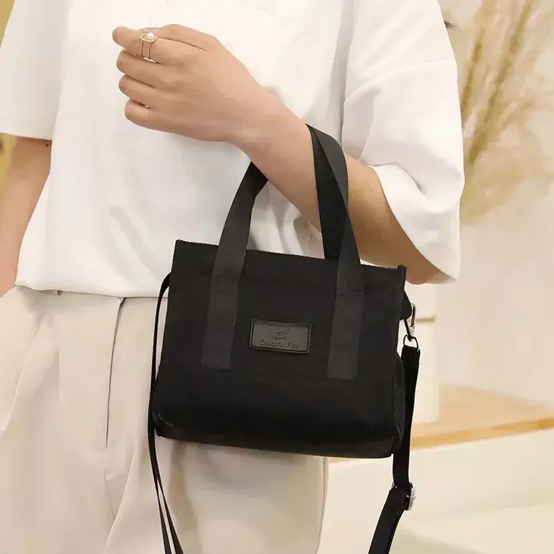 TOUB07 jednolity kolor wodoodporny nylonowe torby na ramię zakupy prosty spersonalizowany torba Crossbody damska modna torebka