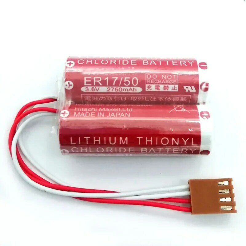 1 шт. оригинальный ER17/50 3,6 В 2750 мАч MD500N 50750-1018 PLC CNC литиевая батарея с разъемом для Kawasaki Robot Toys батареи