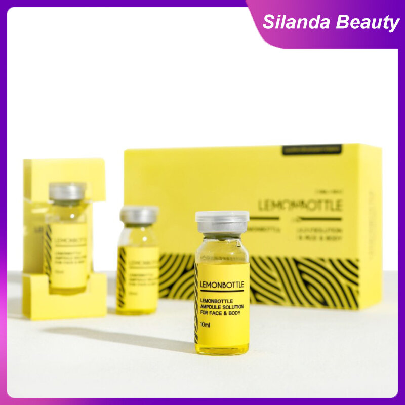 Soluzione per fiale di bottiglia di limone dissolutori di grasso per lipolisi per soluzione lipolytica per viso e corpo V Line dimagrante S Curve