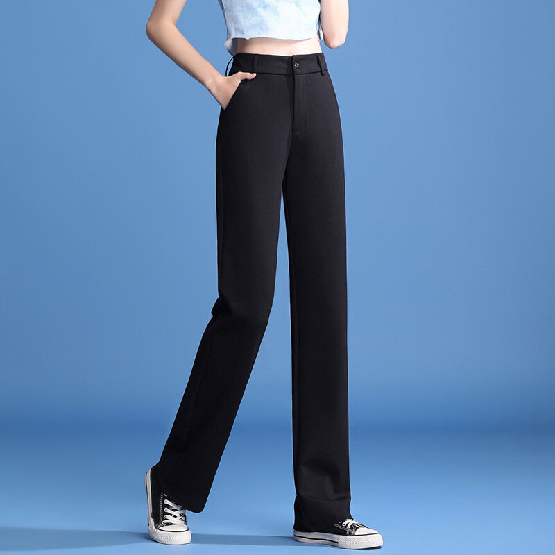 Модные повседневные летние женские черные брюки, высококачественные Женские рабочие брюки