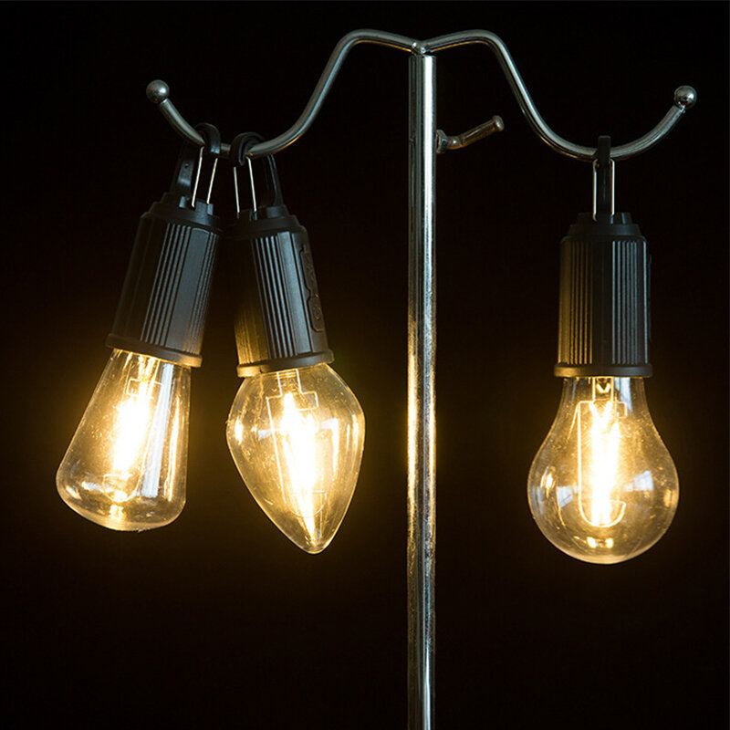 Lampa kempingowa LED z hakiem przenośna lampa kempingowa typu C do ładowania wisząca namiotowa żarówka do wędrówek wędrownych
