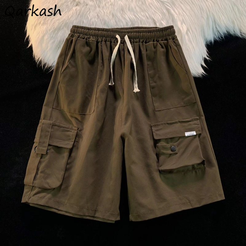 Szorty Cargo damskie S-3XL spodnie letnie w pasie Unisex nastolatki amerykańskie ubrania wiele kieszeni Student minimalistyczna Streetwear