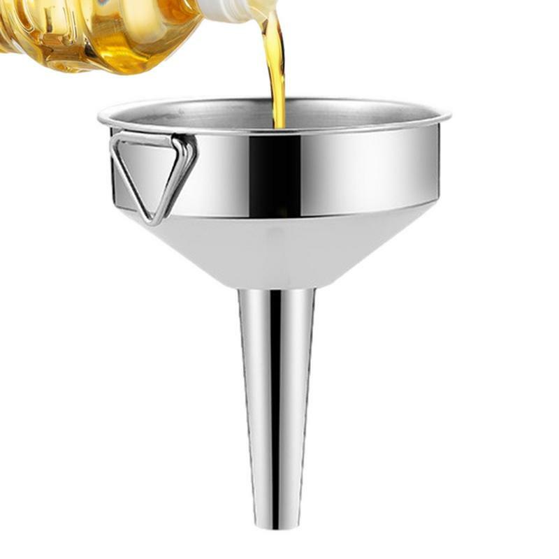 Liquid Funnel Dispenser Transferring Oil Funnel Stainless Steel Aerating Funnel 1 Piece Kitchen Tool Funnel or Filter or Cup for