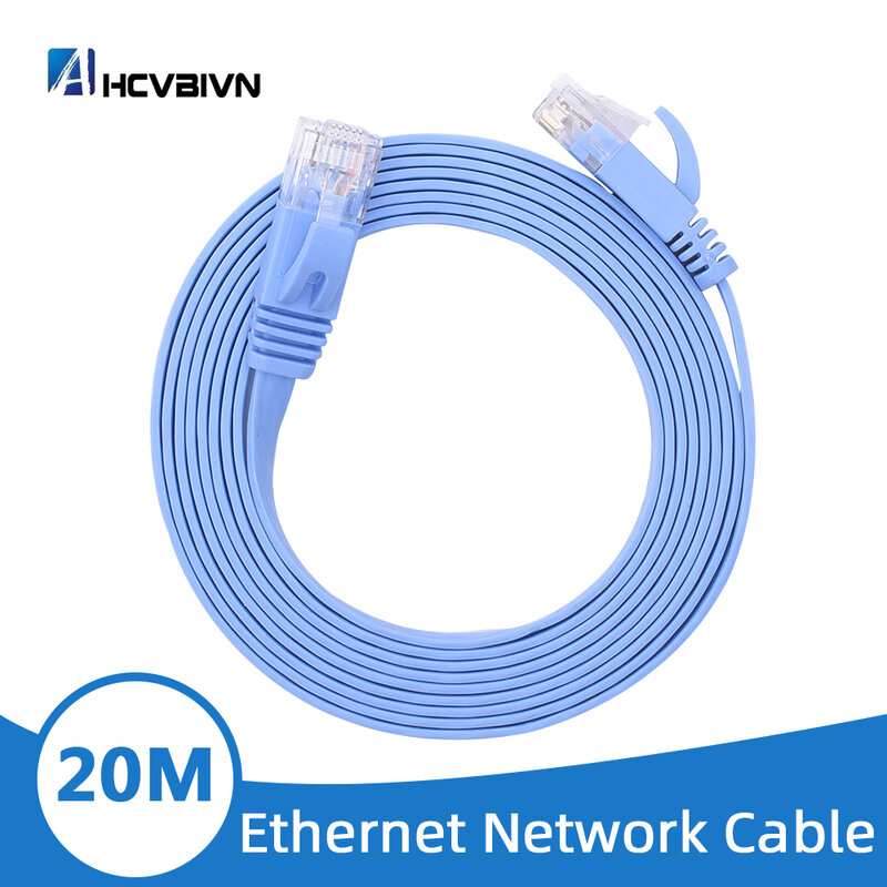 AHCVBIVN Jaringan Ethernet RJ45 Kabel CCTV 20M Cat5 Kabel LAN Luar Ruangan Tahan Air Kabel untuk Sistem Kamera CCTV POE IP