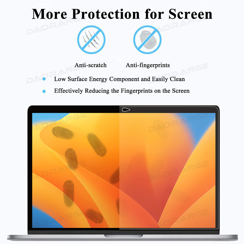 Protetor de tela para MacBook, HD Soft Film, Touch Bar Max Cover, Guarda Acessórios, Air 13 em, M1, M2 Pro, 11 em, 13 em, 14 em, 15 em, 16 em