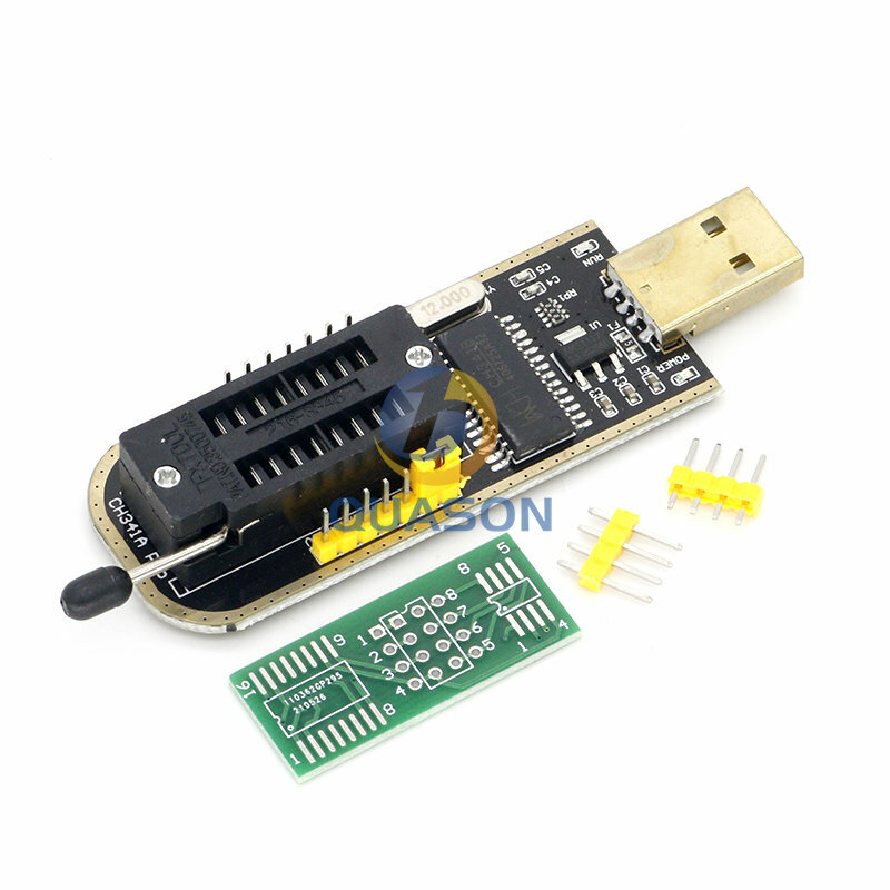 USB-программатор CH341 24 25 серия EEPROM, модуль программатора с флэш-BIOS + зажим SOIC8 SOP8 для проверки EEPROM 93CXX / 25CXX / 24CXX