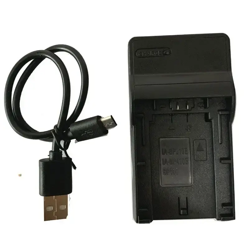 Bateria para Câmera Digital e Carregador USB, Compatível com Canon R28, R26, R206, R21, R200, HFR28, HFR200, HFR206, BP-110, BP110, 3.7V, 1500mAh