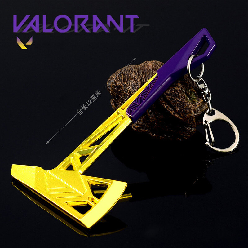12cm Valorant Weapon Letter Opener Karambit Knive Axe Uncut Mini Cosplay Tactical Military Toy Knife Keychain for Kid Gift