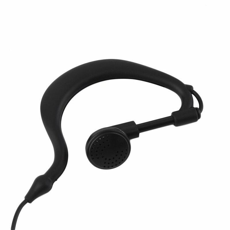 ชุดหูฟังไมโครโฟน2ขาหูฟังตะขอเกี่ยวหูสำหรับวิทยุติดรถยนต์ Baofeng 5R UV 888S ใหม่