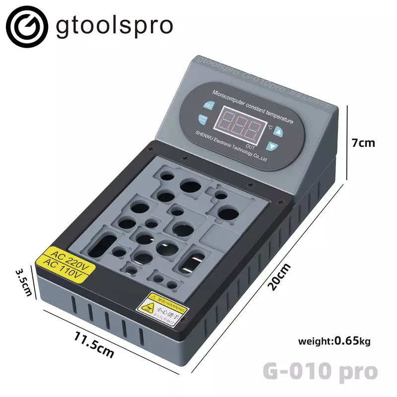 Gtoolspro G-010 프로 카메라 가열 분해 기계 예열 플랫폼, 아이폰 7-15 프로 맥스 후면 카메라 수리 도구