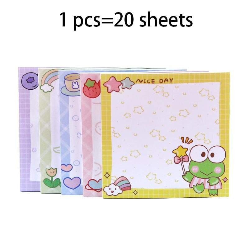 80 Sheets Sanrio Memo Pad Sticky Notes Cute Melody Pochacco Kuromi Stationery Label Notepad Planner Sticker Post School Supplies