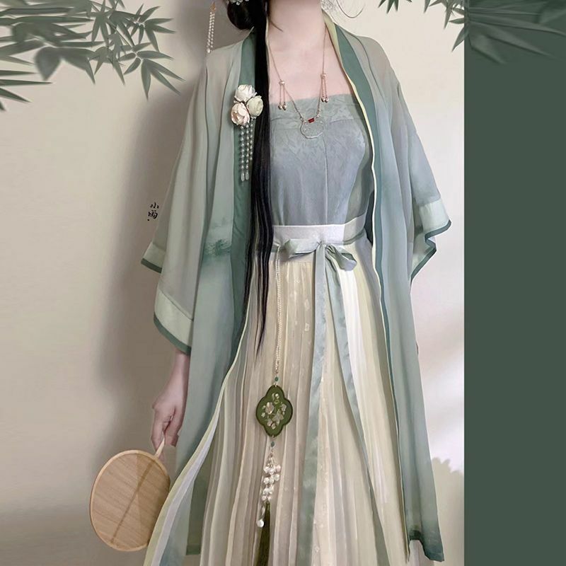 Robe Hanfu traditionnelle chinoise pour femme, ensemble de cosplay, dynastie des chansons, prairie, printemps, été, nouveau