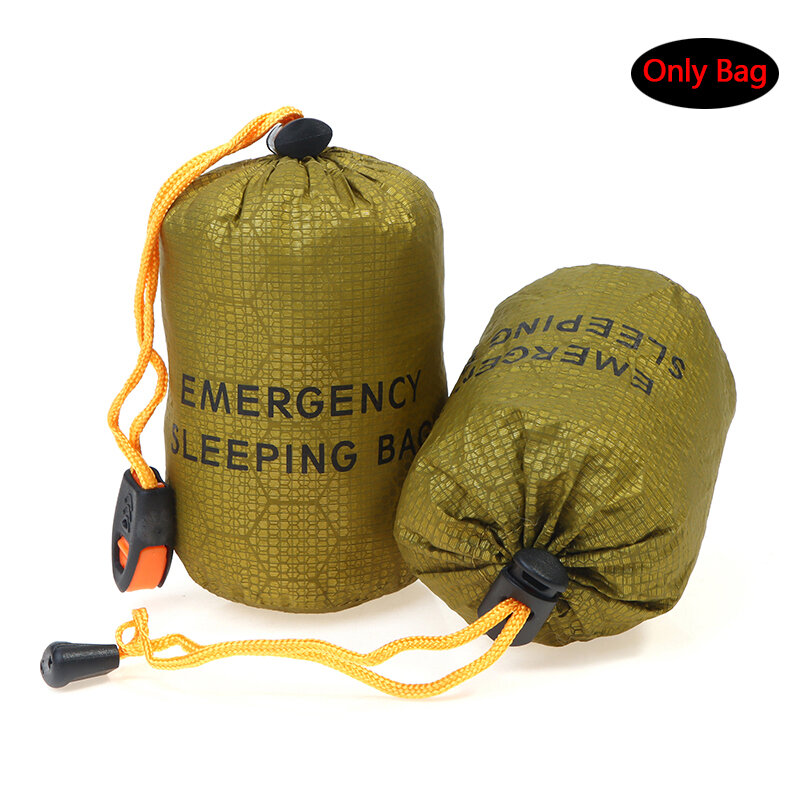 حقيبة نوم للطوارئ قابلة لإعادة الاستخدام ، مقاومة للماء ، البقاء على قيد الحياة ، التخييم ، السفر ، المعدات الخارجية ، المشي لمسافات طويلة ، الأنشطة ، المعدات
