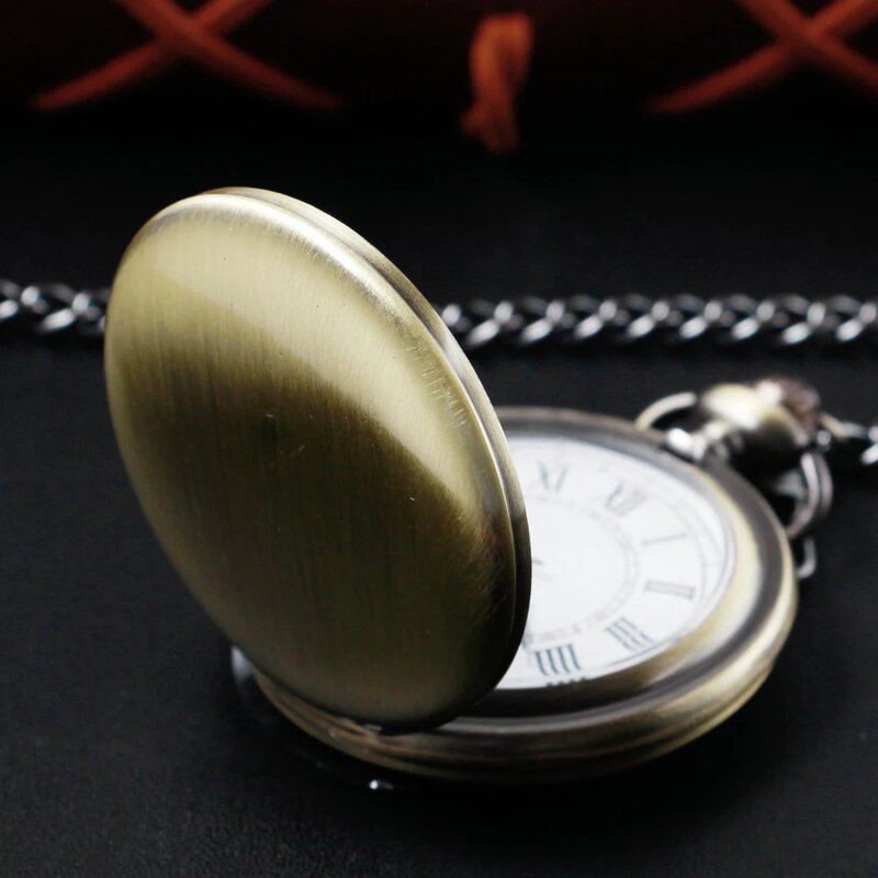 Roman Digital All Hunter Vintage Pocket Watch Collection Minimalism Necklace With Chain Mens Women Quartz Pocket&Fob Watches