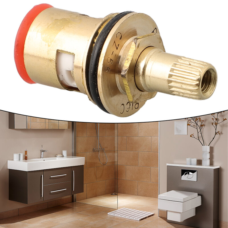 1/2\\\\\\\\\\\\\\\" BSP Copper Ceramic Disc Valve Faucet Cartridge With Rubber O Ring 304 Stainless Steel Copper Core For Home