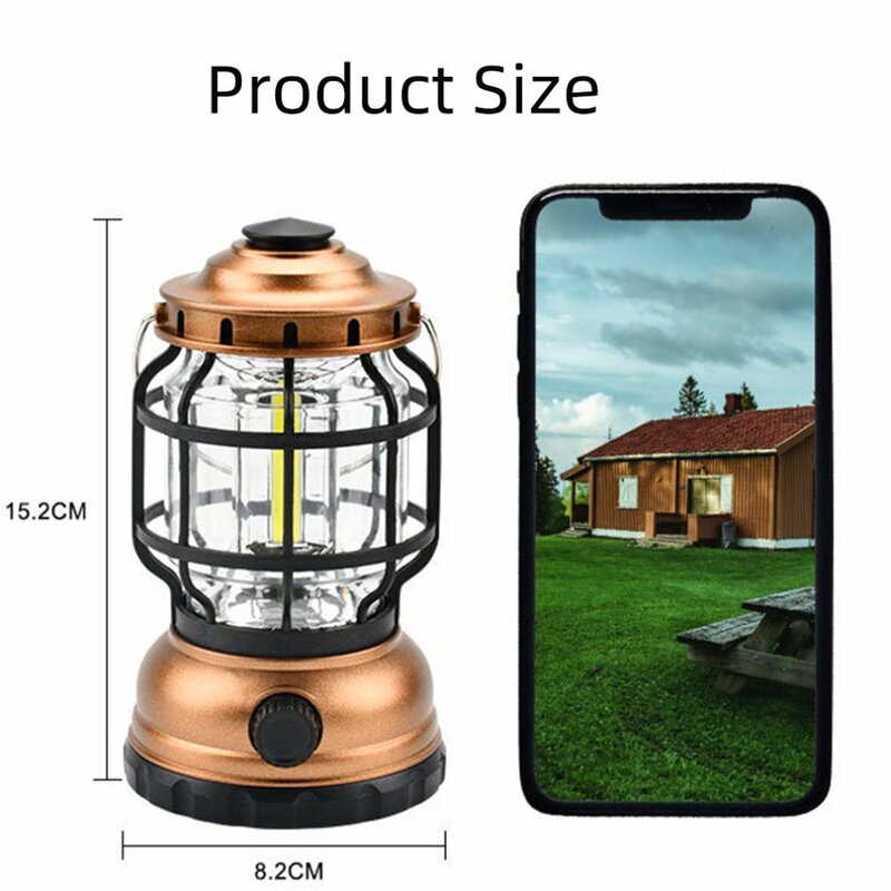 Multifunctional Outdoor Power Vintage Horse Light Camping Light Led Flame Ambiance Solar Camping Light
