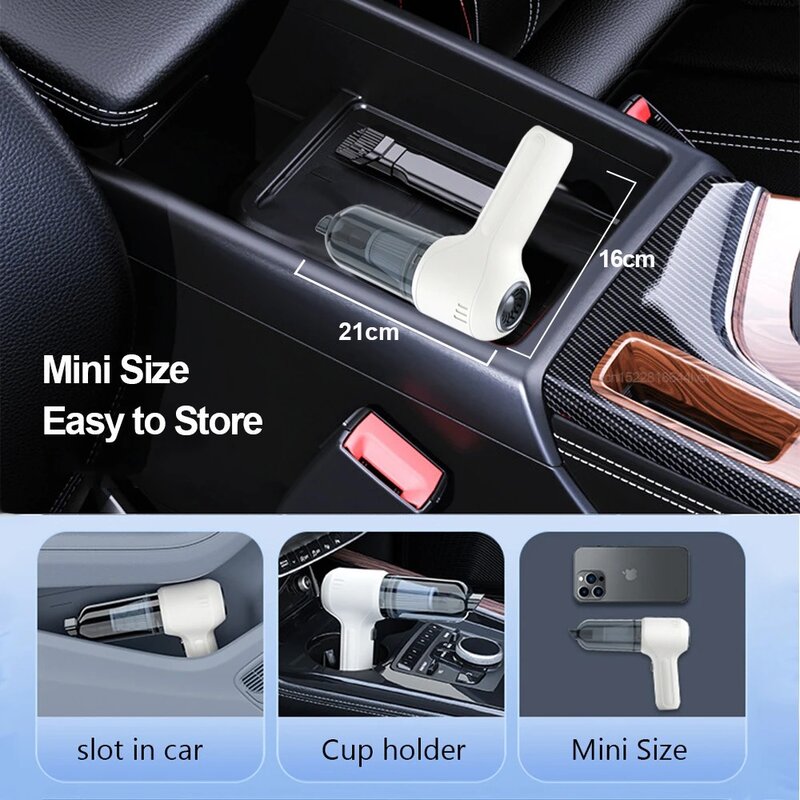 Xiaomi 1900000PA Portable Wireless Car Vacuum Cleaner Mini Handheld Cleaner Cleaning Machine for Strong Suction Car Cleaner