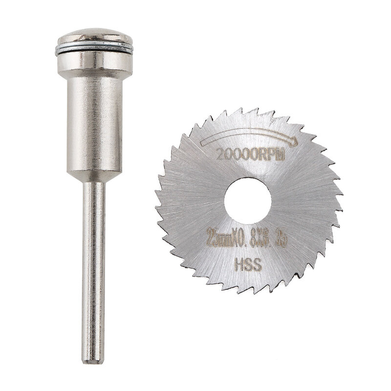 25mm hss ferramenta de corte mandril disco lâmina e circular lâmina serra mini para madeira plástico cobre e alumínio estacas