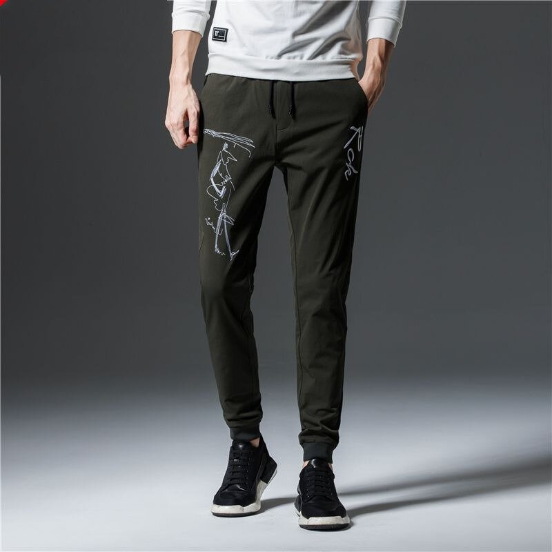 Męskie spodnie wiosenne letnie cienkie sznurowane spodnie dresowe Trend młodzieżowy modne spodnie w stylu Vintage na co dzień