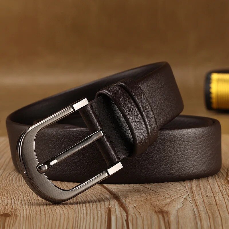 Fashion Business Men Belts Of Leather Luxury Design Pin Buckle Waistband For Jeans Retro Waist Strap Belt Classic Ceinture Homme